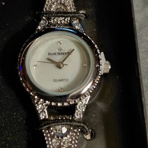 Avon Silver Crystal-Embellished Women's Watch